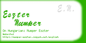 eszter mumper business card